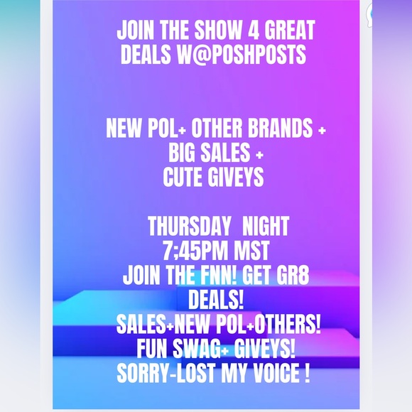 Live Notice!l Like this listing2be notified of lives!join the fun! All NWT! - Picture 1 of 14